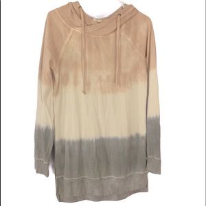 Maurices 3 Toned Frayed Hem Hoodie